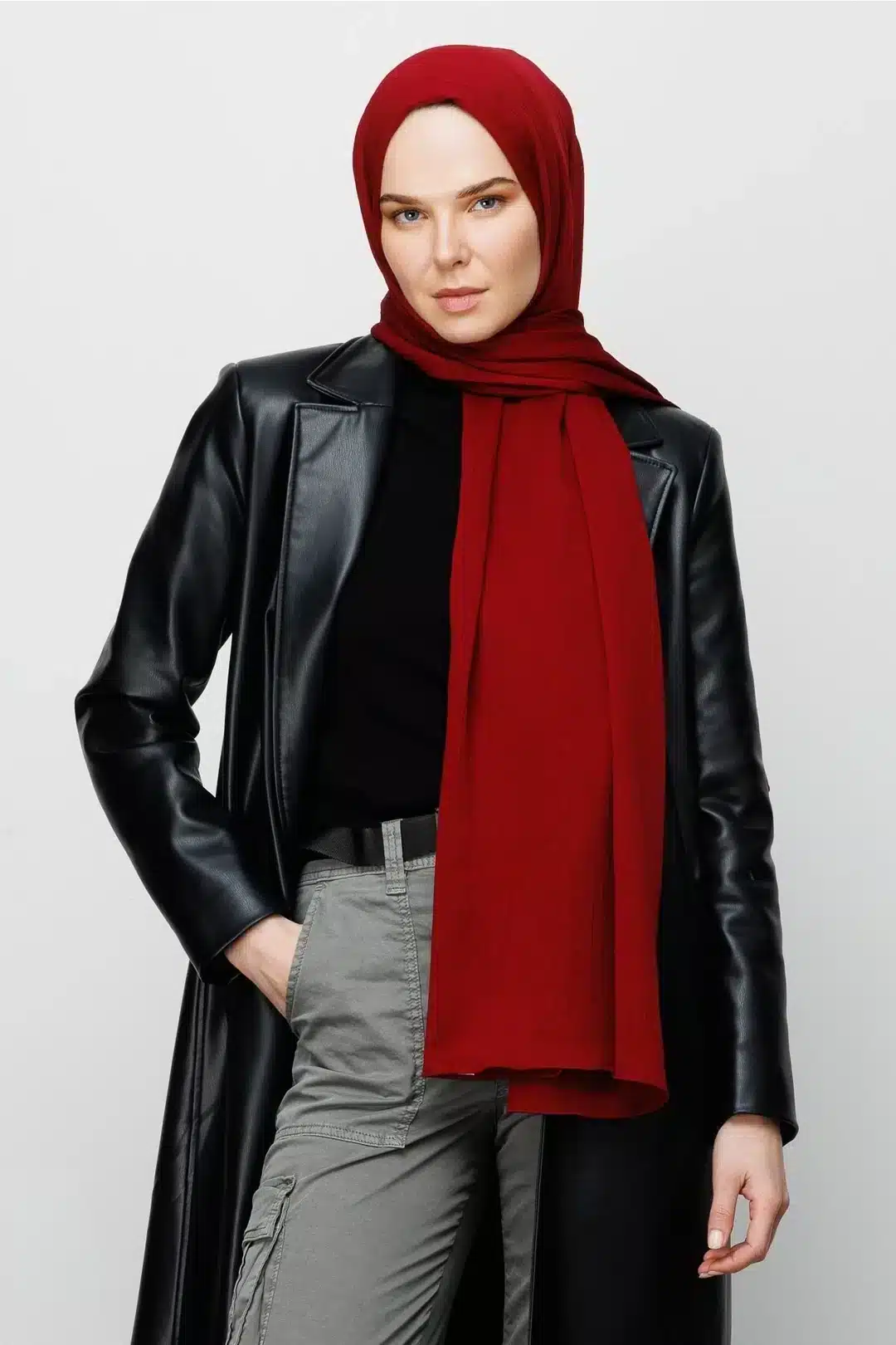 bordo-krinkil-medine-ipegi-sal-on krinkıl ipeği şal